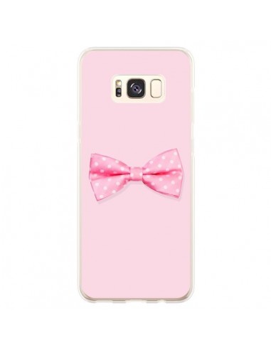 Coque Samsung S8 Plus Noeud Papillon Rose Girly Bow Tie - Laetitia