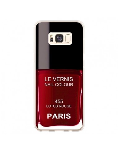 Coque Samsung S8 Plus Vernis Paris Lotus Rouge - Laetitia