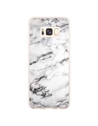 Coque Samsung S8 Plus Marbre Marble Blanc White - Laetitia