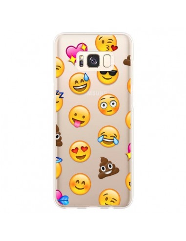 Coque Samsung S8 Plus Emoticone Emoji Transparente - Laetitia