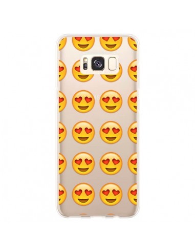 Coque Samsung S8 Plus Love Amoureux Smiley Emoticone Emoji Transparente - Laetitia