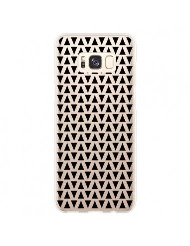 Coque Samsung S8 Plus Triangles Romi Azteque Noir Transparente - Laetitia