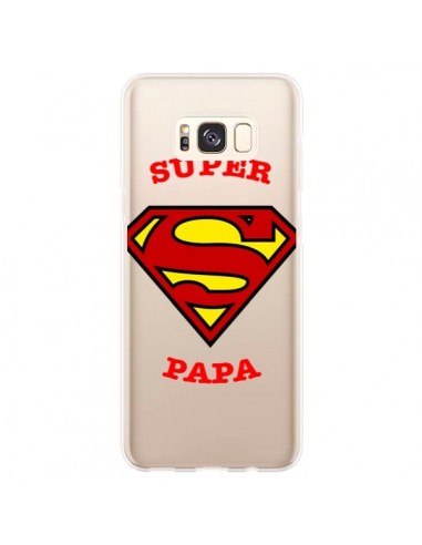 Coque Samsung S8 Plus Super Papa Transparente - Laetitia