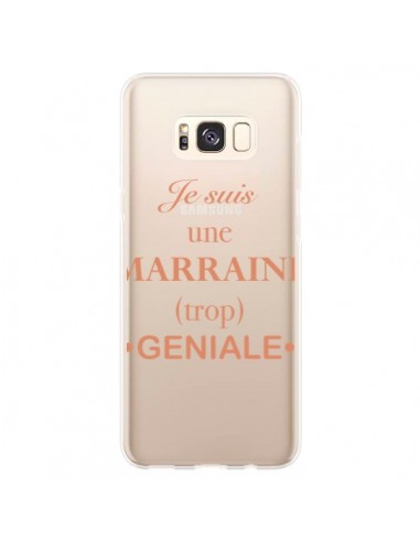 Coque Samsung S8 Plus Je suis une marraine trop géniale Transparente - Laetitia