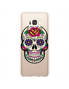 Coque Samsung S8 Plus Tête de Mort Mexicaine Fleurs...