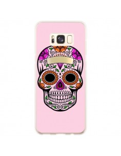 Coque Samsung S8 Plus Tête de Mort Mexicaine Rose...