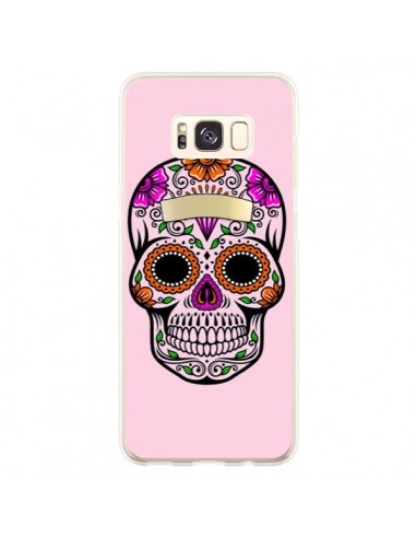 Coque Samsung S8 Plus Tête de Mort Mexicaine Rose Multicolore - Laetitia