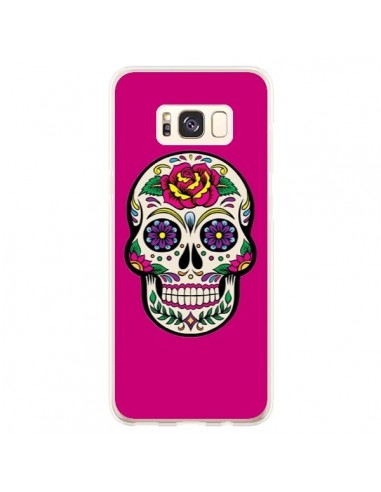 Coque Samsung S8 Plus Tête de Mort Mexicaine Rose Fushia - Laetitia