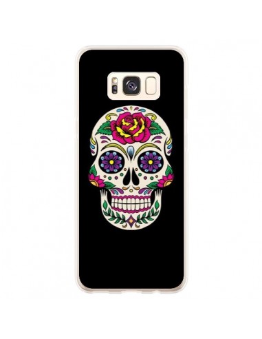 Coque Samsung S8 Plus Tête de Mort Mexicaine Multicolore Noir - Laetitia