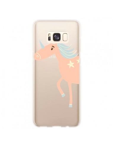 Coque Samsung S8 Plus Licorne Unicorn Rose Transparente - Petit Griffin