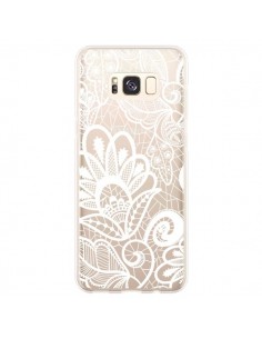 Coque Samsung S8 Plus Lace Fleur Flower Blanc...