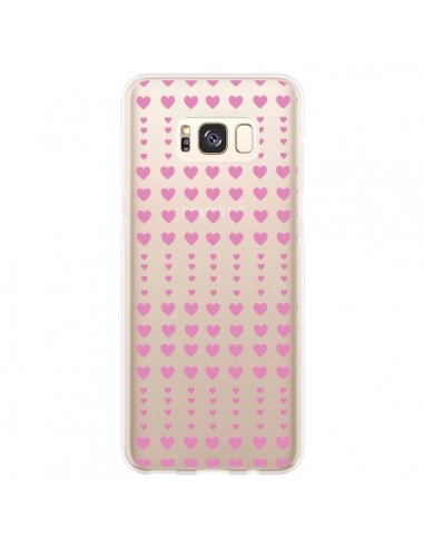 Coque Samsung S8 Plus Coeurs Heart Love Amour Rose Transparente - Petit Griffin