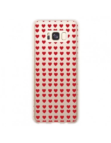 Coque Samsung S8 Plus Coeurs Heart Love Amour Red Transparente - Petit Griffin