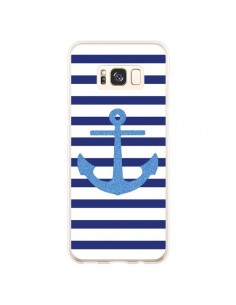 Coque Samsung S8 Plus Ancre Voile Marin Navy Blue - Mary...