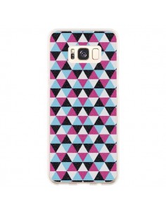 Coque Samsung S8 Plus Azteque Triangles Rose Bleu Gris -...