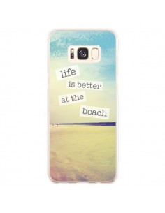 Coque Samsung S8 Plus Life is better at the beach Ete...
