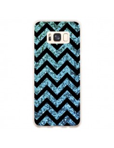 Coque Samsung S8 Plus Chevron Aqua Sparkle Triangle...