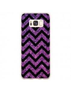 Coque Samsung S8 Plus Chevron Purple Sparkle Triangle...