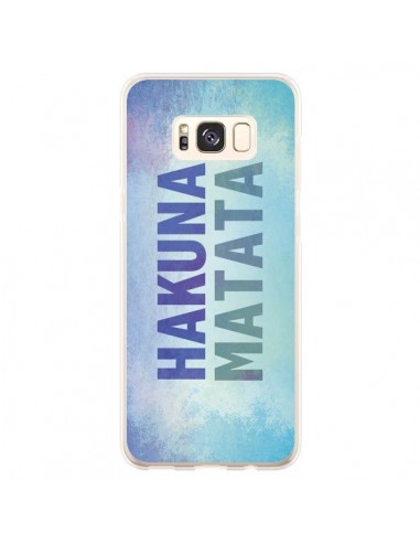 Coque Samsung S8 Plus Hakuna Matata Roi Lion Bleu - Mary Nesrala