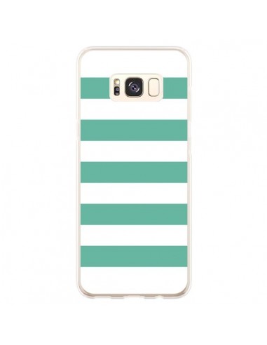 Coque Samsung S8 Plus Bandes Mint Vert - Mary Nesrala