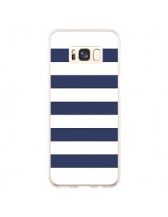 Coque Samsung S8 Plus Bandes Marinières Bleu Blanc...