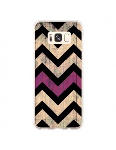 Coque Samsung S8 Plus Chevron Vintage Bois Wood - Mary...