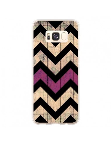 Coque Samsung S8 Plus Chevron Vintage Bois Wood - Mary Nesrala