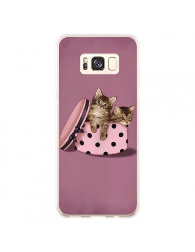 Coque Samsung S8 Plus Chaton Chat Kitten Boite Pois - Maryline Cazenave