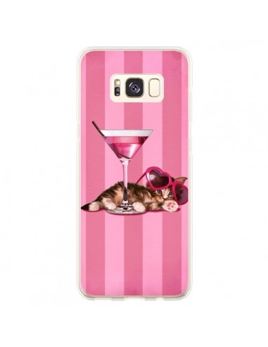 Coque Samsung S8 Plus Chaton Chat Kitten Cocktail Lunettes Coeur - Maryline Cazenave