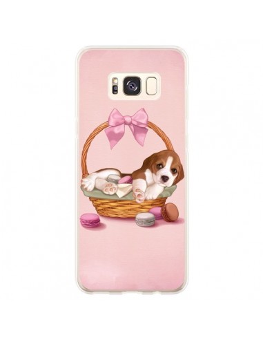 Coque Samsung S8 Plus Chien Dog Panier Noeud Papillon Macarons - Maryline Cazenave