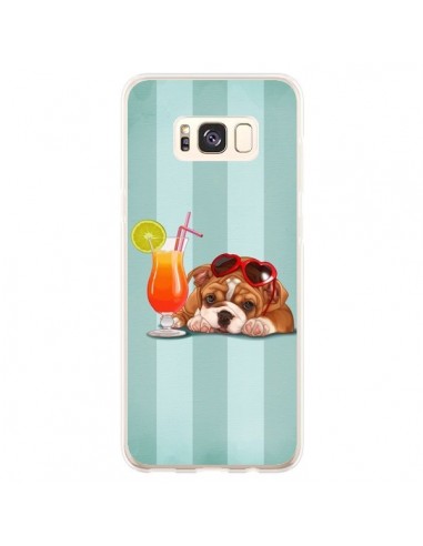 Coque Samsung S8 Plus Chien Dog Cocktail Lunettes Coeur - Maryline Cazenave