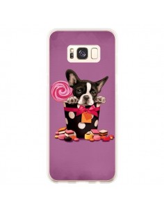 Coque Samsung S8 Plus Chien Dog Boite Noeud Papillon Pois...