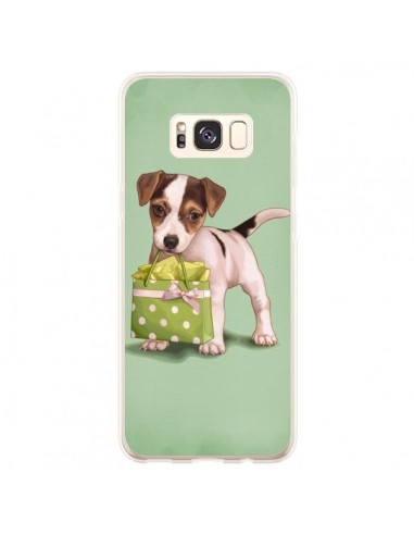 Coque Samsung S8 Plus Chien Dog Shopping Sac Pois Vert - Maryline Cazenave