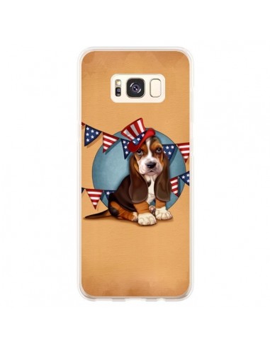 Coque Samsung S8 Plus Chien Dog USA Americain - Maryline Cazenave