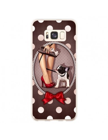 Coque Samsung S8 Plus Lady Jambes Chien Dog Pois Noeud papillon - Maryline Cazenave