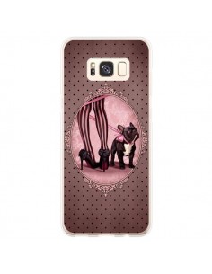 Coque Samsung S8 Plus Lady Jambes Chien Dog Rose Pois...