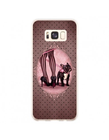 Coque Samsung S8 Plus Lady Jambes Chien Dog Rose Pois Noir - Maryline Cazenave