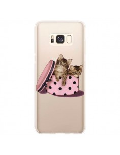 Coque Samsung S8 Plus Chaton Chat Kitten Boite Pois...
