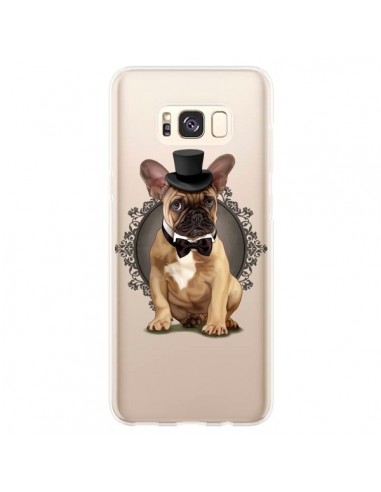 Coque Samsung S8 Plus Chien Bulldog Noeud Papillon Chapeau Transparente - Maryline Cazenave