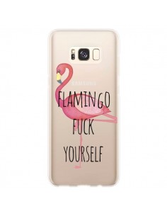 Coque Samsung S8 Plus Flamingo Fuck Transparente -...