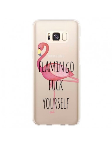 Coque Samsung S8 Plus Flamingo Fuck Transparente - Maryline Cazenave