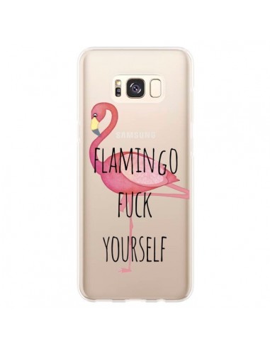 Coque Samsung S8 Plus Flamingo Fuck Transparente - Maryline Cazenave