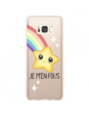 Coque Samsung S8 Plus Etoile Je M'en Fous Transparente - Maryline Cazenave