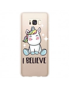 Coque Samsung S8 Plus Licorne I Believe Transparente -...