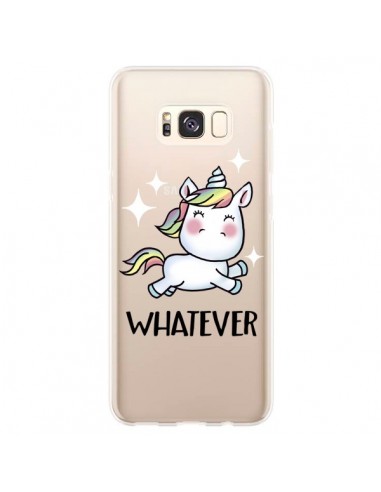 Coque Samsung S8 Plus Licorne Whatever Transparente - Maryline Cazenave
