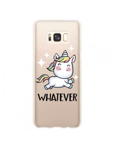 Coque Samsung S8 Plus Licorne Whatever Transparente - Maryline Cazenave