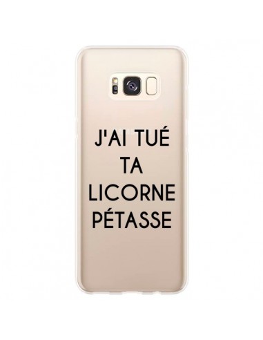 Coque Samsung S8 Plus Tué Licorne Pétasse Transparente - Maryline Cazenave