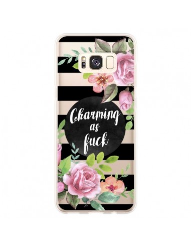 Coque Samsung S8 Plus Charming as Fuck Fleurs Transparente - Maryline Cazenave