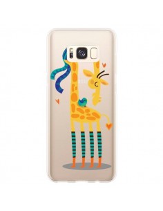 Coque Samsung S8 Plus L'oiseau et la Girafe Amour Love...