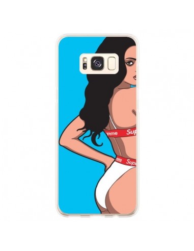 Coque Samsung S8 Plus Pop Art Femme Bleu - Mikadololo